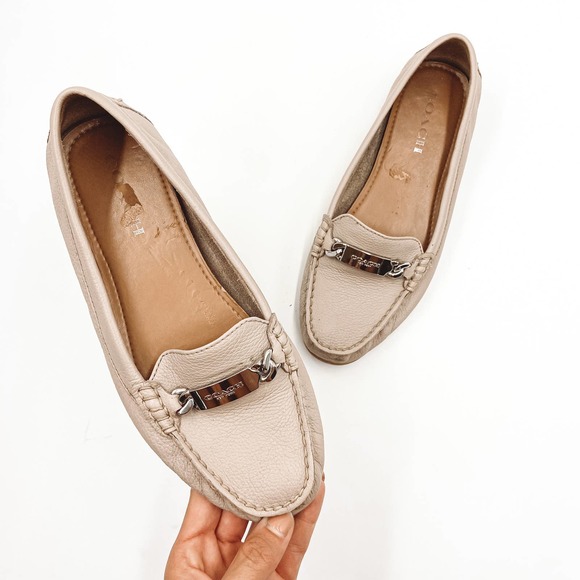Coach Shoes - Coach Olive Loafer Flats in Beige Neutral Size 8.5